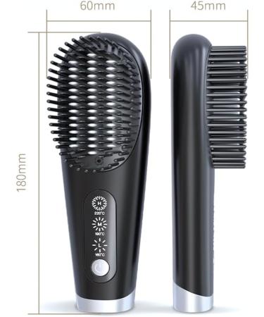 Mini Hair Straightener Brush - Wireless Straightening Brush with 3 Temperature Levels for Effortless Styling - Buy Online on GoSupps.com