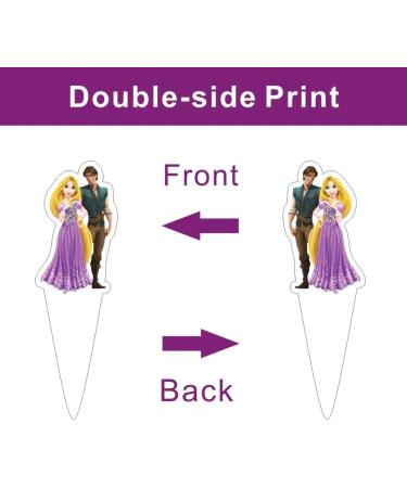 SKORDO 25pcs Tangled Birthday Decorations with 24pcs Rapunzel Cupcake Toppers 1pcs Cake Topper for Rapunzel Birthday Party Supplies - Buy Online on GoSupps.com