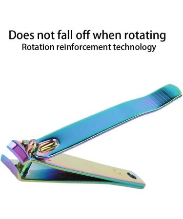 Plated Nail Clipper Carbon Steel Gradient Color Fashionable Nail Trimmer Cutter Manicure Pedicure Tool Large Nail Clipper - Buy Online on GoSupps.com