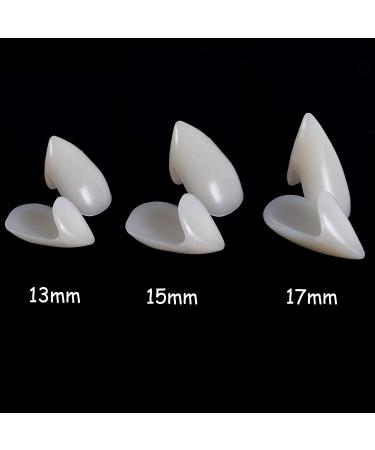 Zriklampolis 6 Pairs Halloween Vampire Teeth - White Resin Cosplay False Props - Masquerade Gifts (13mm, 15mm, 17mm) - Buy Online on GoSupps.com