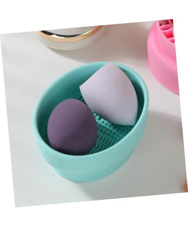 Mikinona Makeup Brush Cleaner Bowl Cleaner Bowl for Makeup Tools Brush Cleaning Pad Makeup Brush Storage Stand Silicone Cleaning Bowl Foldable Brush Make up Powder Puff Silica Gel - Buy Online on GoSupps.com