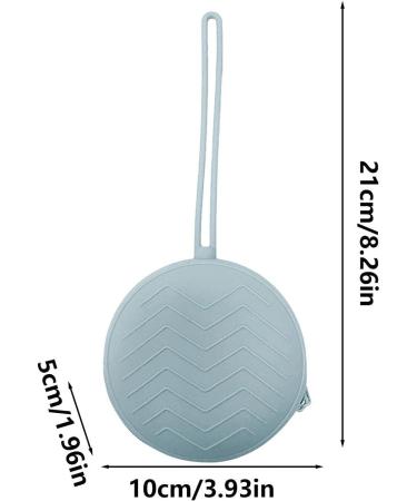 Bexdug Silicone Pacifier Bag | Travel Organizer for Kids | Stainless Steel Zip | Store Pacifiers Keys Lip Balm & More - Blue - Buy Online on GoSupps.com