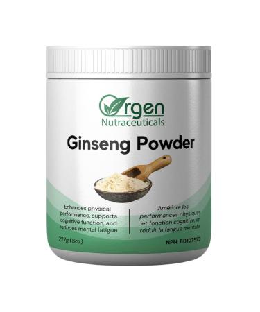 Orgen Ginseng Powder 227g - 100% Pure Enhances Physical Performance Supports Cognitive Function Reduces Mental Fatigue