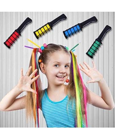 Kyerivs Hair Chalk Comb 6 Pcs - Temporary Washable Hair Coloring for Girls, Kids & Women - Perfect for Cosplay, Halloween, Carnival & Birthday Parties - Buy Online on GoSupps.com