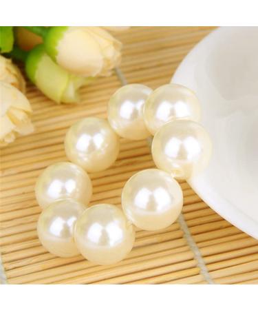 AKOAK Handmade Beaded Pearl Hair Tie - Elegant White Hair Rope for Girls and Ladies - Buy Online on GoSupps.com