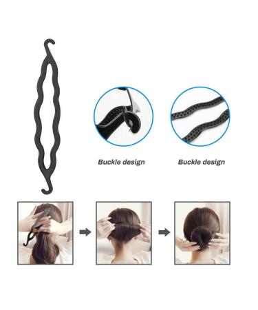 Fashionable Hair Design Styling Tool Set | Hair Volume Clip Knot Tool & Donut Wicking for Women & Girls - International Shipping - Buy Online on GoSupps.com
