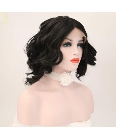 SHIYID Black Lace Front Wig - Short Wavy Heat Resistant Synthetic Hair for Women - Shop Now! - Buy Online on GoSupps.com