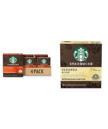 Starbucks By Nespresso Single Origin Columbia Coffee Pods Medium Roast & by Nespresso Veranda Blend Blonde Roast Coffee Pods Nespresso Vertuo Line Coffee Pods+Blonde Roast Coffee Pods