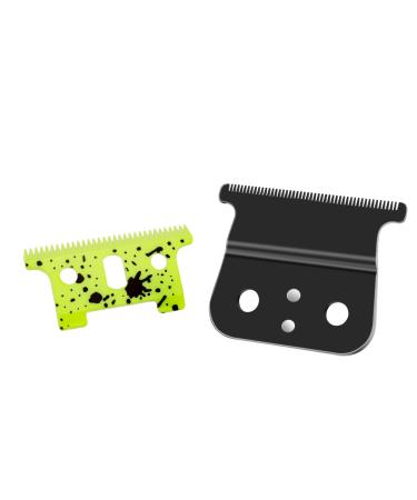 4 Replacement Blades for Andis T-Outliners Hair Trimmer - Ceramic & Black Steel Blades (Fluorescent Yellow) - Buy Online on GoSupps.com