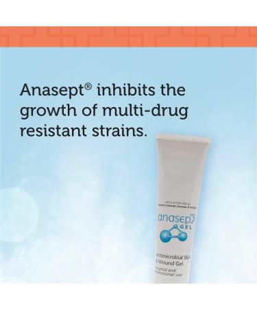Anasept Antimicrobial Skin and Wound Gel 3 oz. Tube - Professional-Grade Cleansing Hydrogel for Hospital Use - Buy Online on GoSupps.com