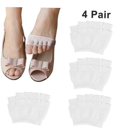 Frcolor Women's Cotton Socks - 4 Pairs of Half Socks & Heel Cushions - Perfect for Boots & Sandals - Buy Online on GoSupps.com