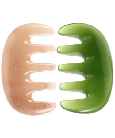 Coheali comb scalp massage 2 pieces wide tooth head news combat scalp gua-sha-comments acupuncture-trigger-point-guasha-scratch