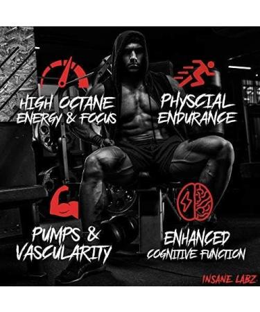 Insane Labz Insane Veinz Non Stimulant NO Enhancing Powder, Nitric Oxide Booster, Loaded with Agmatine Sulfate and Betaine Anhydrous, Increase Vascularity, 35 Srvgs Unflavored - Buy Online on GoSupps.com