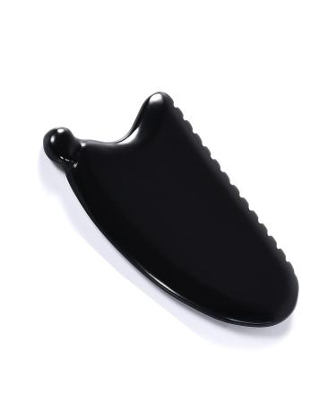 Gua Sha Facial Tools Gua Sha Stone Obsidian Gua Sha Face Stone Massager Gua Sha Facial Tool for Face Double Chin & Jawline Face Stones Self-Skin Care Face Stone Gua Sha for Women Guasha Stone Black
