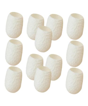 VILLCASE Lot de 20 Boules Exfoliantes Naturelles Soie Ouverture Facile pour Nettoyage Doux Visage Peau Sensible Visage et Corps