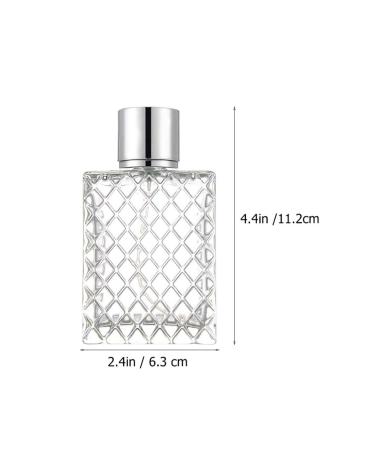 Lurrose 3pcs 100ml Square Perfume Bottles - Empty Glass Spray Atomizers for Perfume & Liquid | International Shipping - Buy Online on GoSupps.com