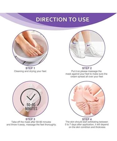 Foot Mask Foot Peel Mask Moisturising Foot Mask Luxury Lavender Deep Moisturising 2 pairs Socks Foot Peel Mask Foot Mask Remove Hard Skin Foot Mask Socks - Buy Online on GoSupps.com