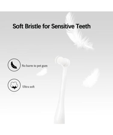 CAVLA 4 Pack Small dog Toothbrushes Cat Toothbrushes Teeth Professional Dental Cleaning Brushes Mini Head Soft Bristle Pet Toothbrush for Dog Cat Puppy Oral Dental Health (White + Blue) - Buy Online on GoSupps.com