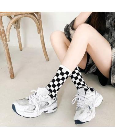 Akamas Women s Colorful Checkered Socks - Funny Breathable Cotton Crew Socks Warm Everyday Sports Socks Size 35-41 - Perfect Gift! - Buy Online on GoSupps.com