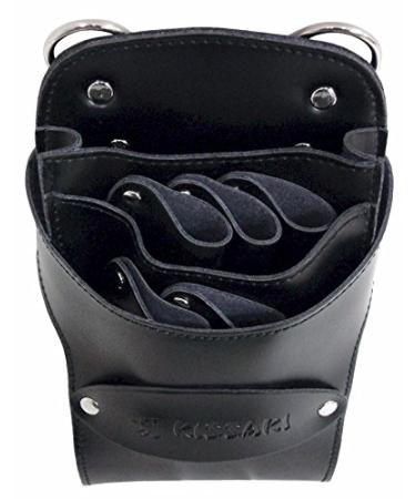 Genuine Leather Hair Scissors Holster for Hairstylists & Cosmetologists - Kissaki Black Tool Pouch - Buy Online on GoSupps.com