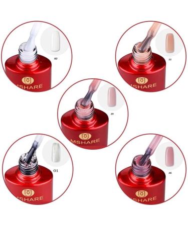 Milky White Self Leveling Extension Gel Quick Building Clear Pink Nail Tips Led UV Gel Soak Off - (Color: 016) - Buy Online on GoSupps.com