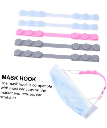 Wofashpuret 5-Set Silicone Mask Extensions - Reusable Ear Hooks & Buckles for Comfortable Face Covers | Anti-Strangulation Accessories - Buy Online on GoSupps.com
