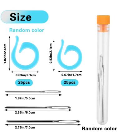 Yizzvb 50 Pcs Crochet Stitch Markers & Knitting Rings with Plastic Box - Sewing Accessories & Large-Eye Needles for DIY Crafts - Buy Online on GoSupps.com