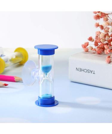 Children's Toothbrush Sand Timer - 2 Min Shower & Cooking Hourglass with Suction Cup | Mini Glass Timer for Kids (Blue) - Buy Online on GoSupps.com