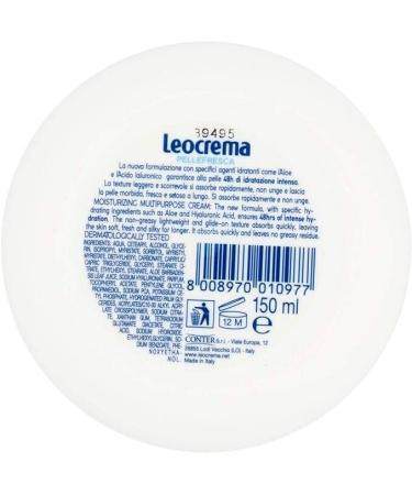 Leocrema Moisturizing Cream Set of 6 - Ideal Care Cream for Face Body and Hands - 6 x 150 ml + Italian Gourmet Polpa 400 g - Buy Online on GoSupps.com