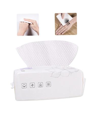100PCS Disposable Face Towels - Facial Cleansing Tissue & Makeup Remover Cotton Wipes for All Skin Types - Buy Online on GoSupps.com