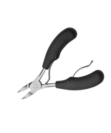 Podiatrist Toenail Clippers Toe Nail Clipper for Ingrown or Thick Toenails Professional Toenails Trimmer Pedicure Clippers Toenail Cutters Super Sharp Curved Blade Grooming Tool (Black)