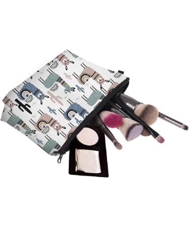 Minkissy Alpaca Cultural Handbag - Waterproof Portable Cosmetics Organizer for Women (22x18 cm) - Buy Online on GoSupps.com