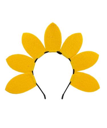TQUXNGA Summer Hair Hoop Headwear for Floral Party Headband Birthday Party Sunflower Theme Floral Gathering Yellow