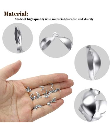 Newbested 1400 PCS Metal Bead Tips Knot Covers for Jewelry Making Craft DIY - Gold and Silver - Buy Online on GoSupps.com