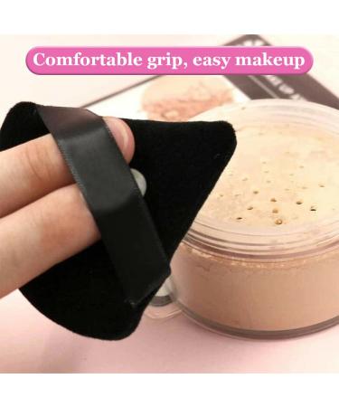 Triangle Powder Puff Mini Face Makeup Sponge Soft Washable Velvet Puff for Flawless Finish (2pcs White) - Best for All Skin Types - Buy Online on GoSupps.com