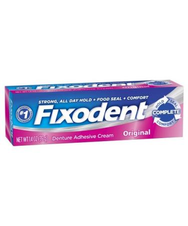 Special pack of 6 FIXODENT CREAM 1.4 oz