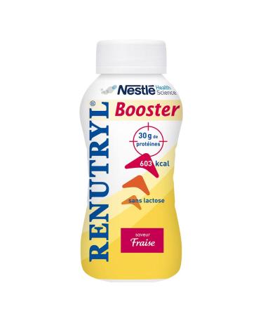 Nestlé Renutryl Booster Protein Mix Strawberry 300ml - Pack of 4 (300ml X 4)