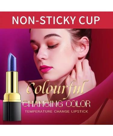Buy 2Pcs Color Changing Blue Rose Lipstick Set - Magic Mood Jelly Lip Balm Vitamin E PH Reactive Pink Tint - Buy Online on GoSupps.com