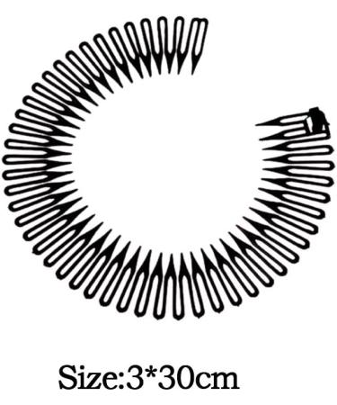 1 Piece Flexible Black Hair Comb & Band - Stretchable Teeth Clip Hair Accessories for Smooth Styling - Buy Online on GoSupps.com