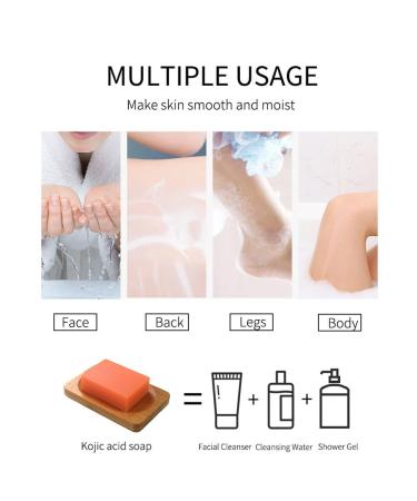 Kojic Acid Body Soap - Vegan Face & Body Bath Soap for Uneven Skin Enriched with Tea Tree & Coconut Oil - Buy Online on GoSupps.com