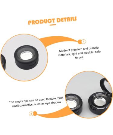 POPETPOP 10 Sets Boxes Eye Shadow Box Mini Containers Eyeshadow Sample Holders Empty Eyeshadow Case Cream Box 3.8X3.8X1.9CM Black 1 - Buy Online on GoSupps.com