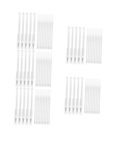 Didiseaon 5 Sets Marking Tool White Plastic Multi-functional Tattoos Pen Eyebrow Pen 15.00X0.80X0.80CMx5pcs Whitex5pcs