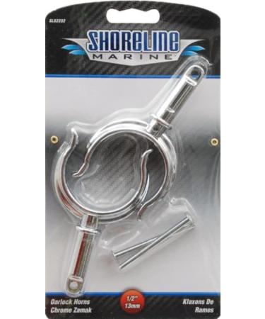 Shoreline Marine Oarlock Horns Chrome Zamak