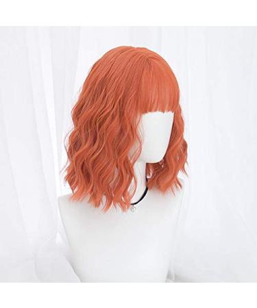 BGHJUE Short Orange Wig - 35cm Full Straight Bob 80% Density Colored Frontal Wigs for Women - International Shipping Available - Buy Online on GoSupps.com