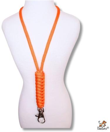 Tough Paracord Neck Lanyard for Dog Whistles & Clickers ID Keys Braided Knot (Orange) - Buy Online on GoSupps.com