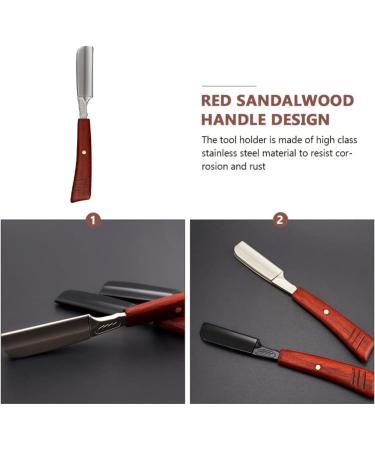 Beaupretty Wood Straight Razor - Traditional Cutthroat Shaving with Red Sandalwood Handle | Manual Rapid Razor for Classic Grooming - Buy Online on GoSupps.com