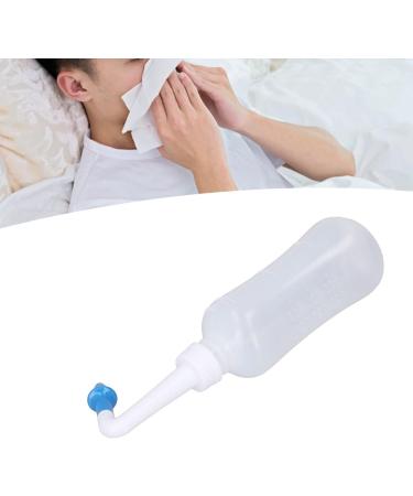 Sinus Rinse Bottle - Effective Nasal Spray for Clogged Nose 300ml Nasal Wash Set (Blue) | Squeeze & Clean Efficiency - Buy Online on GoSupps.com