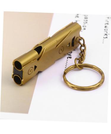 YARNOW 2pcs Double Tube Survival Whistle - High Decibel Emergency Rescue Whistle (Gold) | International Shipping - Buy Online on GoSupps.com