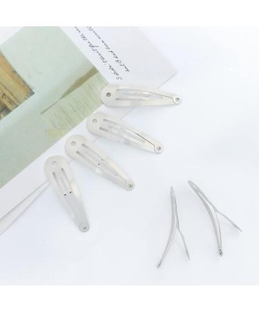 100 Pack 2 Inch Small Silver Snap Hair Clips - Hairpins for Women, Girls, and Kids - DIY Hair Accessories - Buy Online on GoSupps.com