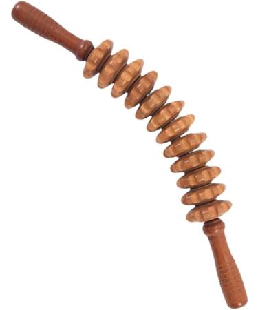 Portable Wooden Massage Roller - 12-Wheel Wood Gifts for Muscle Relief & Thigh/Waist Recovery - Buy Online on GoSupps.com